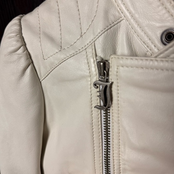 John Galliano leather moto jacket in white - Picture 14 of 14